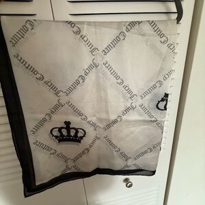 Juicy Couture Black and White Crown Scarf